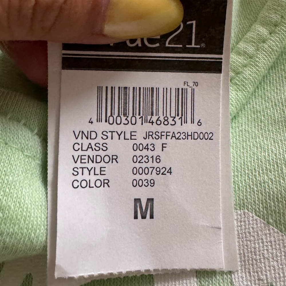 Rue21 Hoodie Green Sweatshirt Cotton Fleece Unisex Not In The Mood - Picture 5 of 5